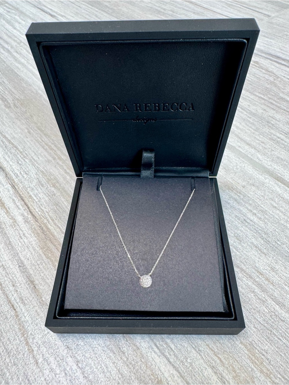 Dana Rebecca Lauren Joy Silver Pave Circle Necklace